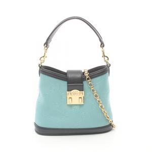 Gucci GG Small Handbag Leather Blue Navy